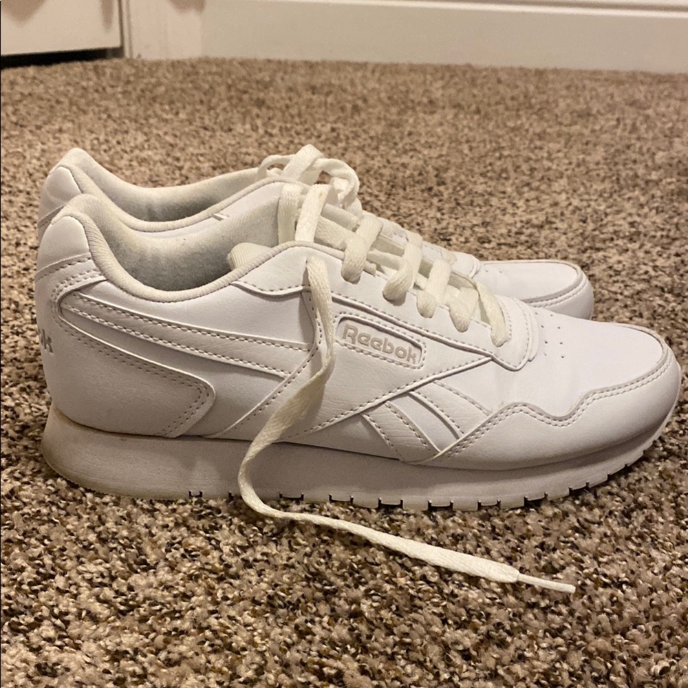 Reebok All-White Athletic Sneakers